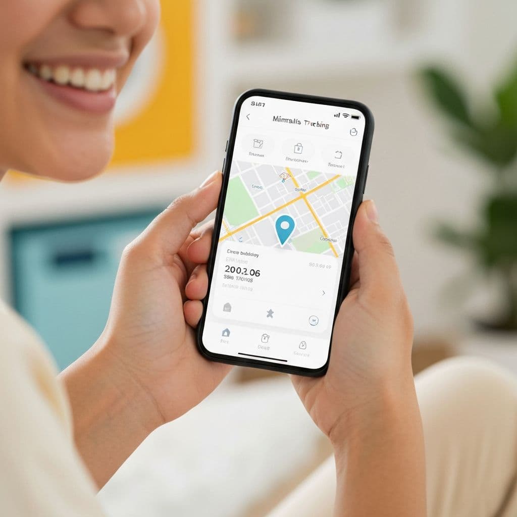 Person using the Laadda mobile app